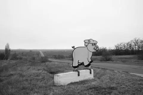 Sign for the pig farm Zhovtnevoe December 2014 As I left Zhovtnevoe - фото 30