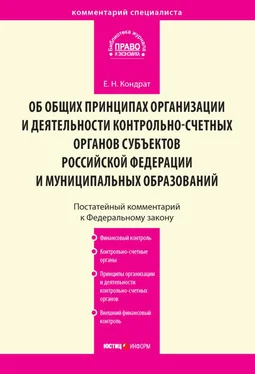 Елена Кондрат Комментарий к Федеральному закону от 7 февраля 2011 г. № 6-ФЗ «Об общих принципах организации и деятельности контрольно-счетных органов субъектов Российской Федерации и муниципальных образований» (постатейный) обложка книги