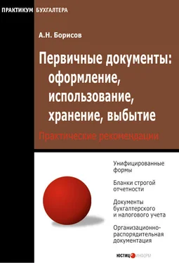 Александр Борисов Первичные документы: оформление, использование, хранение, выбытие обложка книги