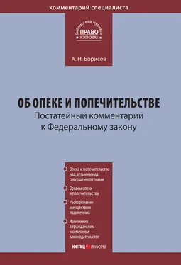 Александр Борисов Комментарий к Федеральному закону «Об опеке и попечительстве» (постатейный) обложка книги