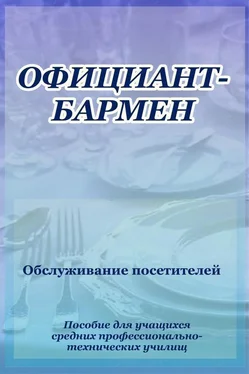 Илья Мельников Официант-бармен. Обслуживание посетителей обложка книги