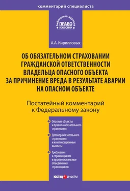 Андрей Кирилловых Комментарий к Федеральному закону «Об обязательном страховании гражданской ответственности владельца опасного объекта за причинение вреда в результате аварии на опасном объекте» (постатейный) обложка книги