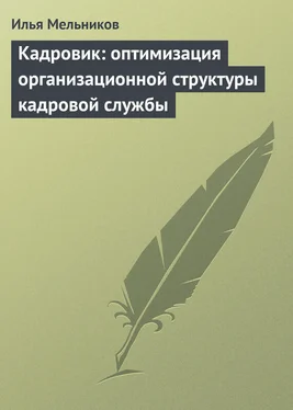 Илья Мельников Кадровик: оптимизация организационной структуры кадровой службы обложка книги