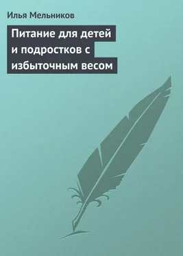 Илья Мельников Питание для детей и подростков с избыточным весом обложка книги