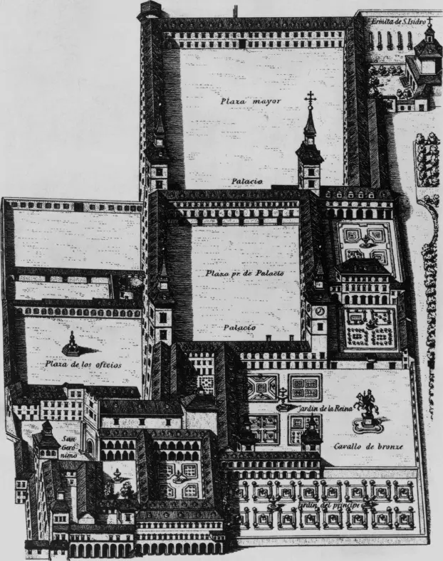 Дворец Буэн Ретиро План Гравюра XVII в ВВЕДЕНИЕ Пиренейский полуостров - фото 1