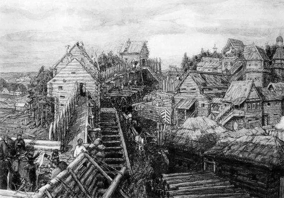 А Васнецов Основание Москвы Постройки первых стен Кремля в XII в 1903 г - фото 13