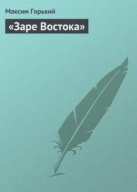 Максим Горький «Заре Востока» обложка книги