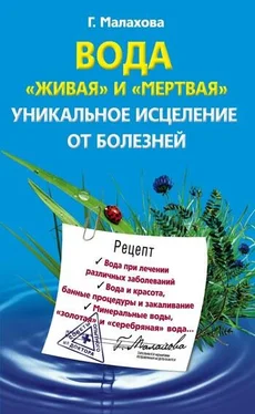 Галина Малахова Вода «живая» и «мертвая». Уникальное исцеление от болезней