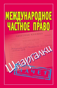 Павел Смирнов Международное частное право. Шпаргалки обложка книги