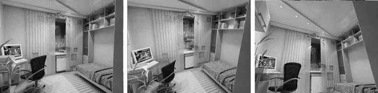Рис 116 Среднее высокое и низкое положение горизонта в сцене Следующим - фото 17