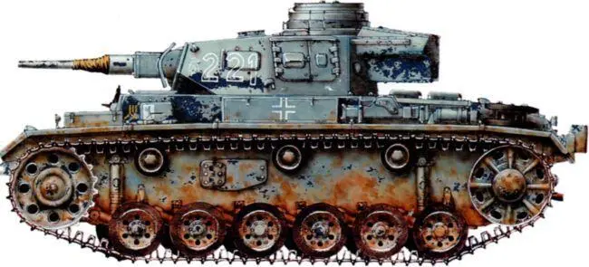 Танк Pz III G3 3й танковой дивизии вермахта ЮгоЗападный фронт март 1942 - фото 109