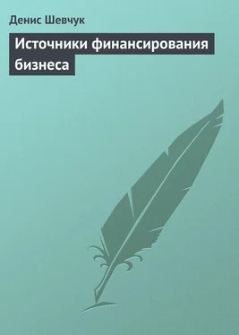 Денис Шевчук Источники финансирования бизнеса обложка книги