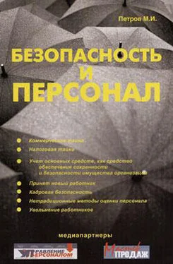 Михаил Петров Безопасность и персонал обложка книги