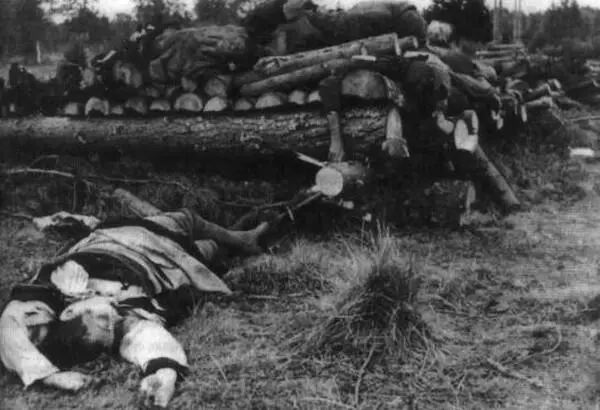 Фотография сделанная советскими войсками в 1944 году при освобождении лагеря в - фото 11