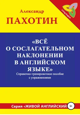 Александр Пахотин Всё о сослагательном наклонении в английском языке обложка книги