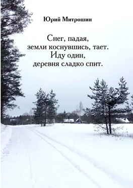 Юрий Митрошин Снег, падая, земли коснувшись, тает. Иду один, деревня сладко спит