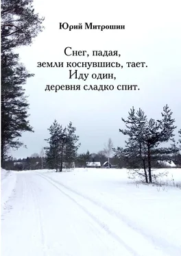 Юрий Митрошин Снег, падая, земли коснувшись, тает. Иду один, деревня сладко спит обложка книги