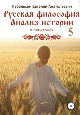 Евгений Небольсин Русская философия. Анализ истории. том Пятый обложка книги