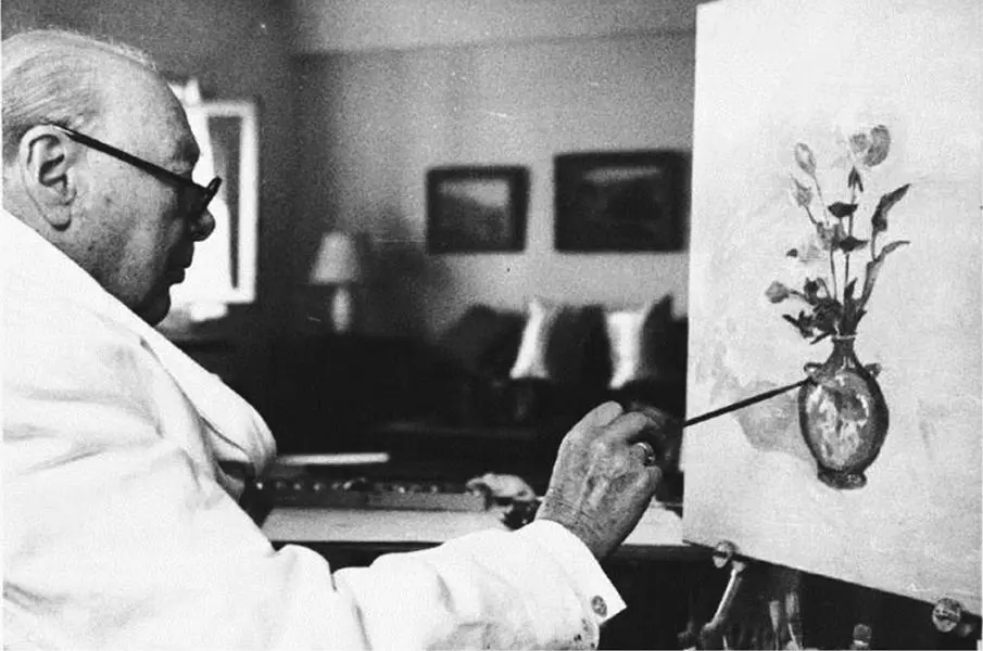 Черчилль за мольбертом в своем поместье Чартуэлл Черчилль во время игры в поло - фото 25