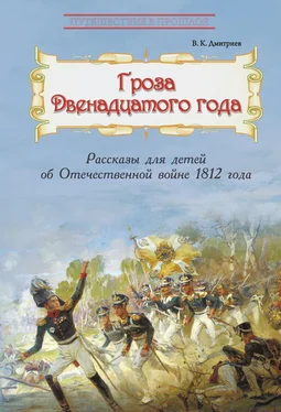 Владимир Дмитриев Гроза двенадцатого года. Рассказы для детей об Отечественной войне 1812 года обложка книги