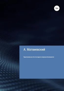 Александр Матвиевский Практически все об аттестации по вопросам безопасности обложка книги