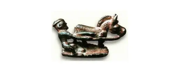 Figurine man rides a horse on skis Genetic studies of Andronovs remains - фото 50