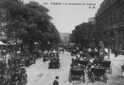 Итальянский бульвар в Париже Почтовая открытка 1900 г Алексей Александрович - фото 23