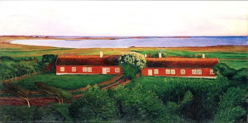 Карл Фридрих Нордстрём 18551923 Соседняя ферма 1894 Холст масло 96x196 - фото 59