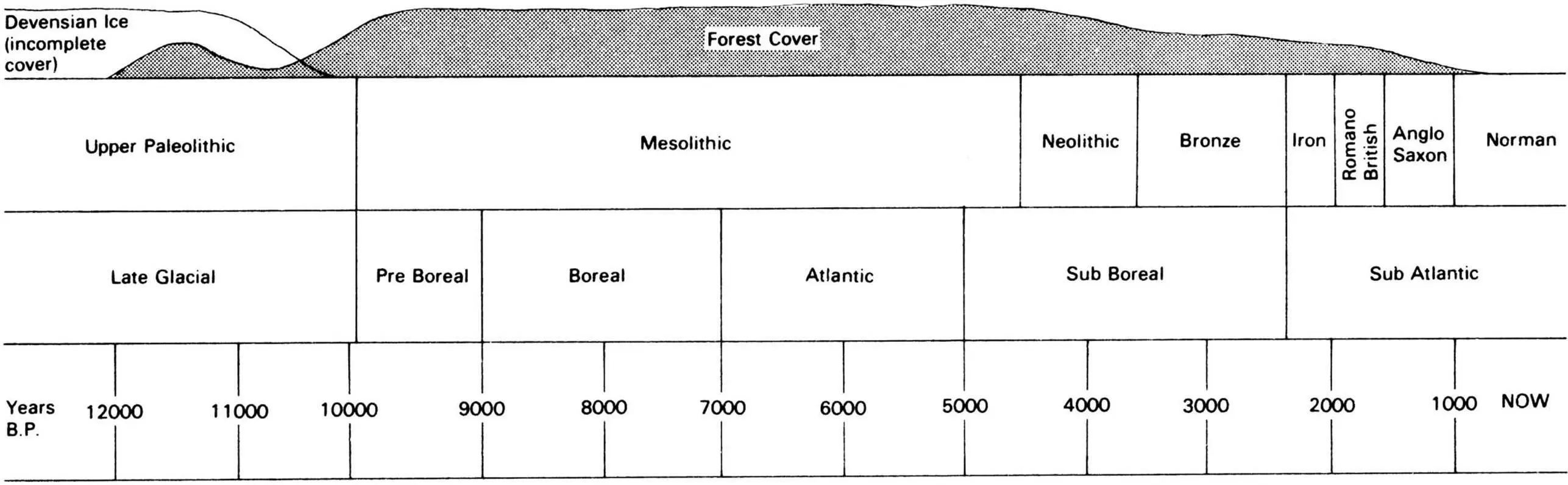 Fig 5 The Flandrian succession in the British Isles after the ice of the - фото 3