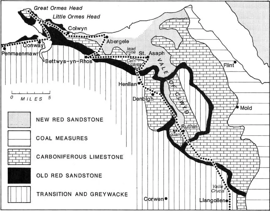 Geological map of part of North Wales redrawn by Secord 15 after Greenough 30 - фото 3
