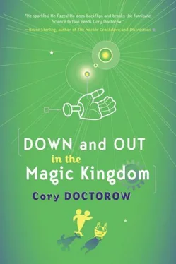 Cory Doctorow Down and Out in the Magic Kingdom обложка книги