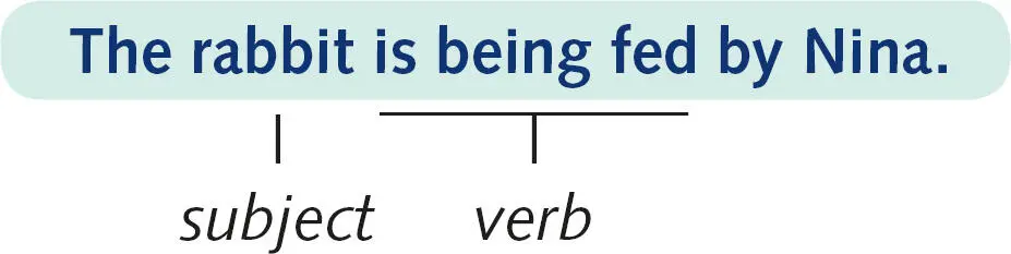 The passive voice uses be with the past participle of the verb is being fed - фото 2