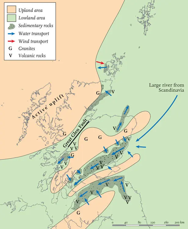 FIG 27Geography of Scotland during deposition of the Lower Old Red Sandstone - фото 14