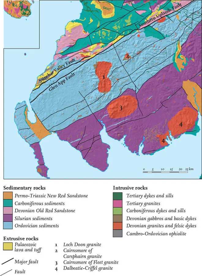 FIG 47 Simplified geology and hillshaded topography for Area 1 FIG 48 - фото 24