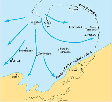 FIG 14The Anglian ice sheet Much of the rest of the surface blanket that - фото 9