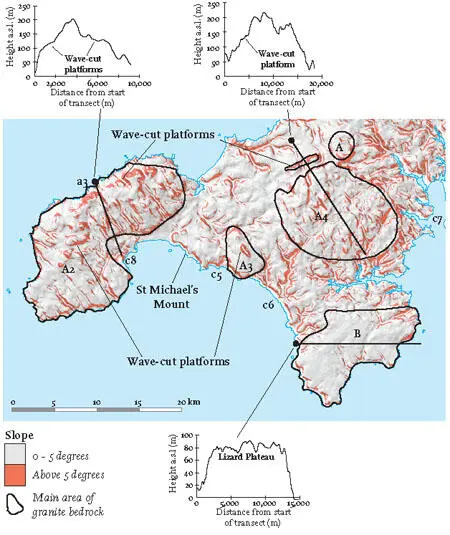 FIG 57Slope map showing the southwestern part of Area 1 Slopes greater than 5 - фото 31