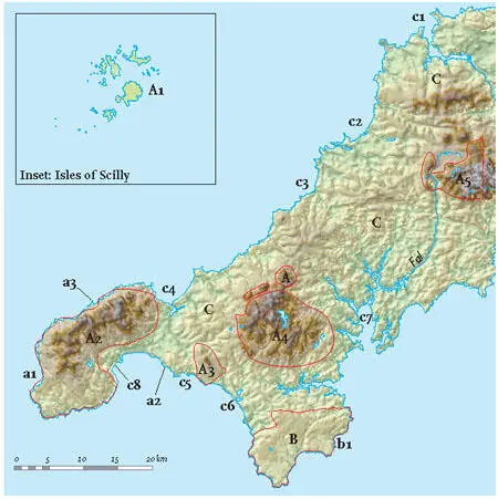 FIG 52Area 1 showing Landscapes A to C and specific localities mentioned in - фото 28