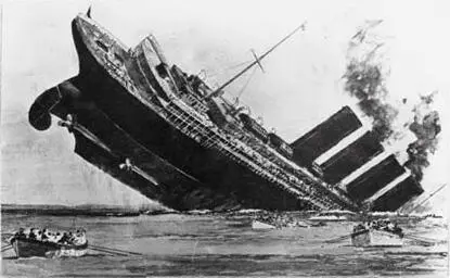No photographs were made of the sinking ship so artists dramatized the scene - фото 11