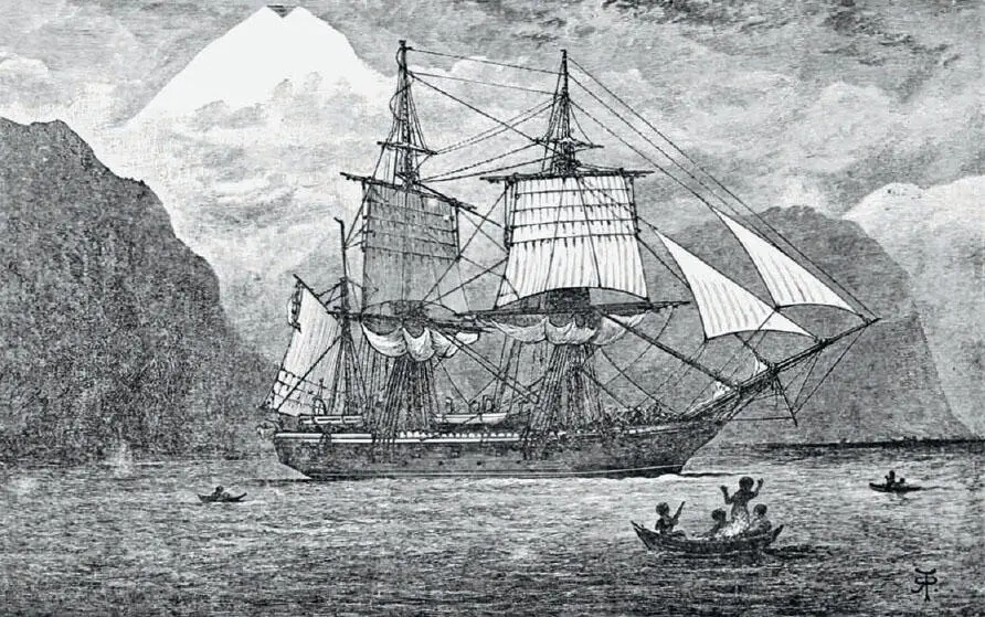 HMS Beagle in the Strait of Magellan from an 1890 edition of Darwins Journals - фото 25