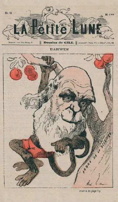 A caricature of Darwin as an ape on the cover of the French satirical magazine - фото 27