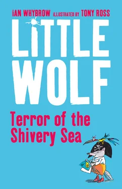 Tony Ross Little Wolf, Terror of the Shivery Sea обложка книги