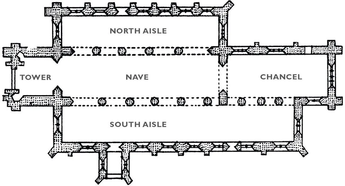 GOTHIC ADDITIONS TO A NORMAN PLAN Based on Raunds Northamptonshire probably - фото 18