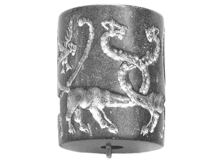Remarkable dinosaurlike creatures can be seen on an ancient seal carved from - фото 4