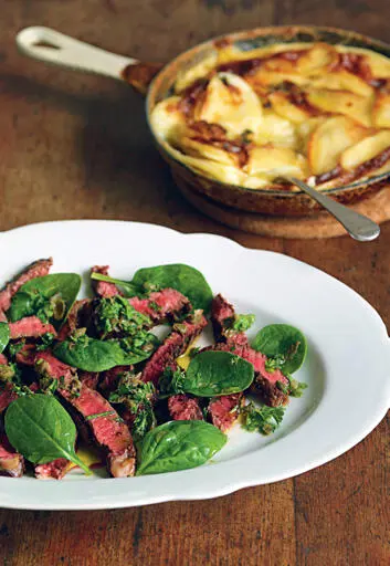 PLATE 10 Top rump steak with tender herbs and warm olive oil sauce Potato - фото 13