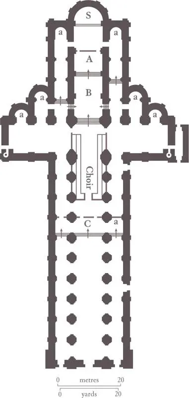 Fig 42 Abbey Church of St Alban St Albans Hertfordshire reconstructed plan - фото 31