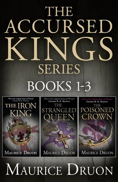 Maurice Druon The Accursed Kings Series Books 1-3: The Iron King, The Strangled Queen, The Poisoned Crown обложка книги