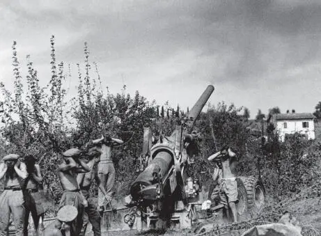 The Royal Artillerys 155mm gun goes into action Throughout the length of - фото 8