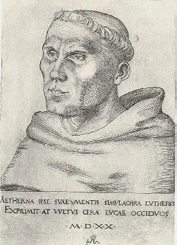 Martin Luther c1520 by Lucas Cranach the Elder 131 Years of the Reformation - фото 1