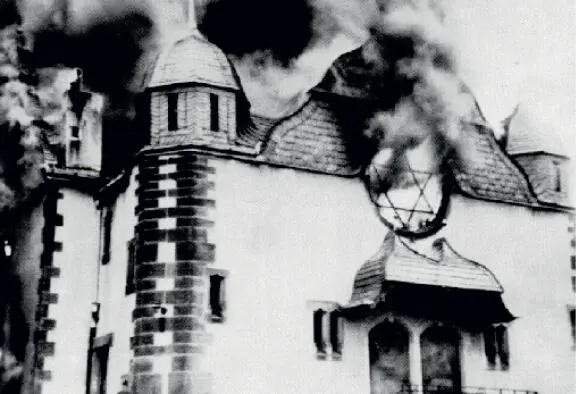 A synagogue burns on Kristallnacht The material damage perpetrated on - фото 6
