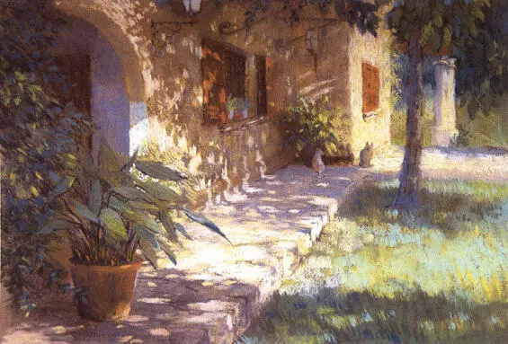 Jackie Simmonds GARDEN SHADOWS CAN GAURI pastel on board 46 x 66 cm 18 - фото 2